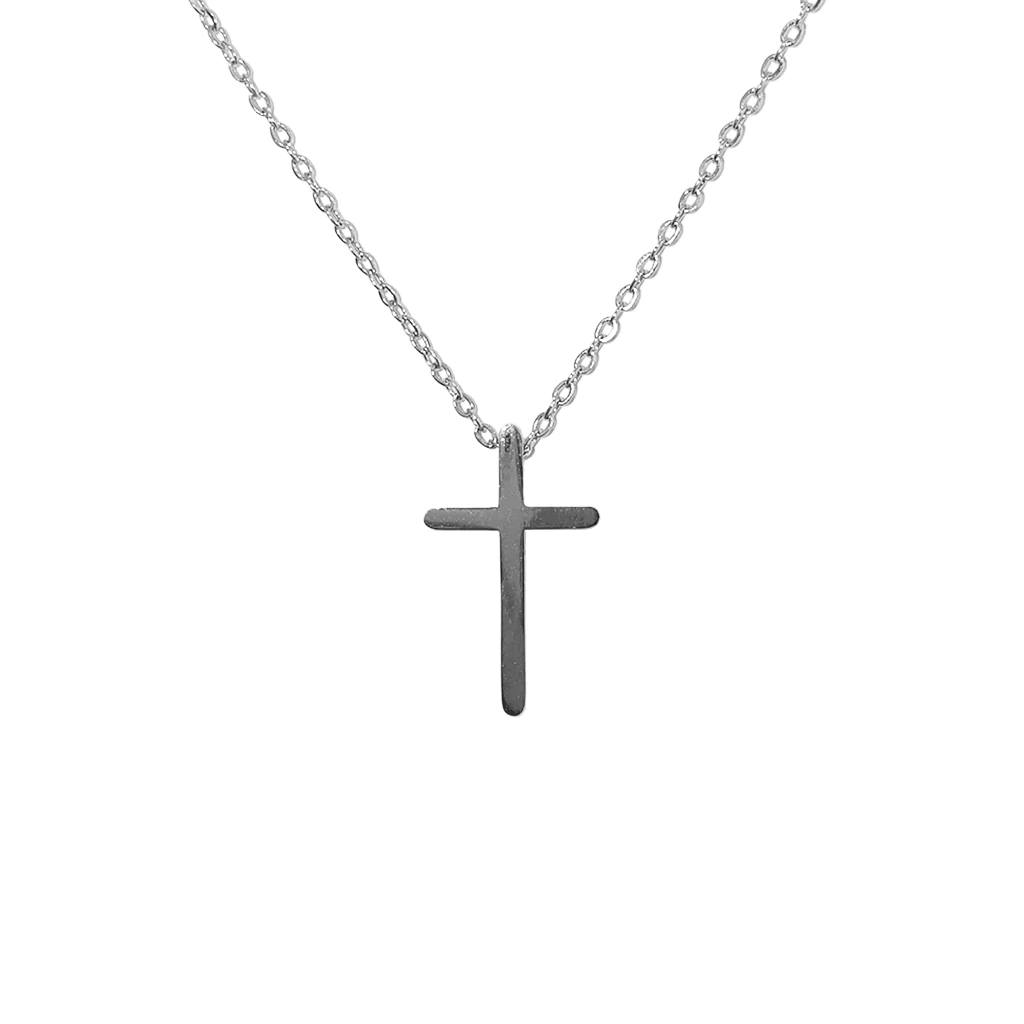 Elegance Cross Pendant Necklace, White Gold by Jacob Rachel