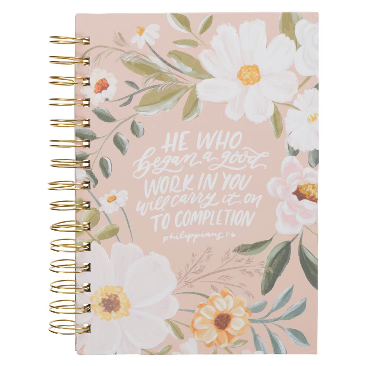 Large Wirebound Journal, Good Work, Peach (hardcover)