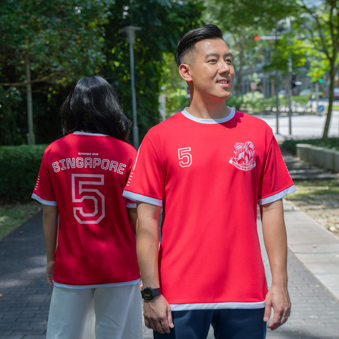 National Day SG60 Blessings Upon Singapore Jersey, Red