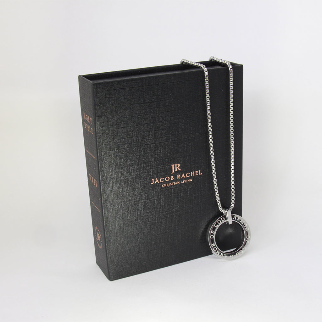 ROCKONLINE | New Creation Church | NCC | Joseph Prince | ROCK Bookshop | ROCK Bookstore | Star Vista | Lifestyle | Christian Gifts | Christian Accessories | Necklace | Scriptures | Armor of God Unity Pendant Necklace by Jacob Rachel | Women | Free delivery for Singapore Orders above $50.