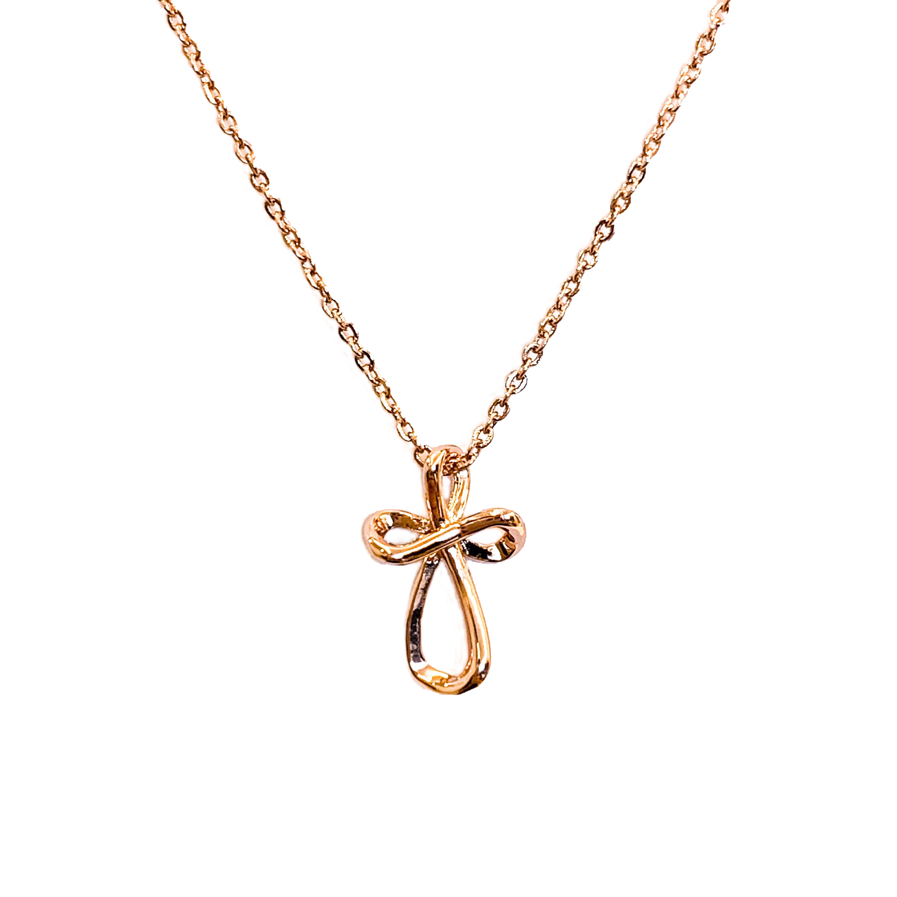 ROCKONLINE | New Creation Church | NCC | Joseph Prince | ROCK Bookshop | ROCK Bookstore | Star Vista | Lifestyle | Mothers | Ladies | Gift | Necklace | Earrings | Bangle | Scriptures | Infinity Cross Necklace by Jacob Rachel | Free delivery for Singapore Orders above $50.