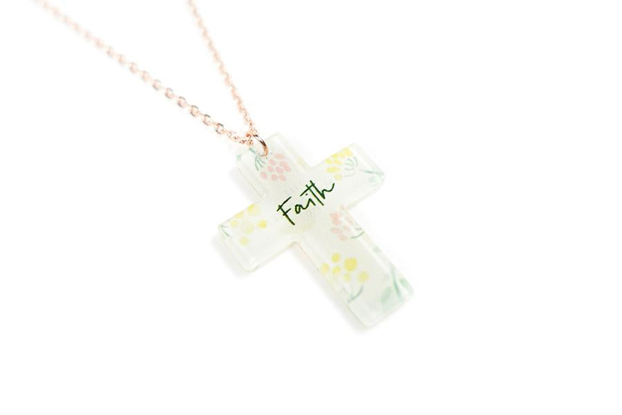 ROCKONLINE | Acrylic Cross Necklace by The Commandment Co. | Accessories | Lifestyle | New Creation Church | NCC | Joseph Prince | ROCK Bookshop | ROCK Bookstore | Star Vista | Free delivery for Singapore Orders above $50.