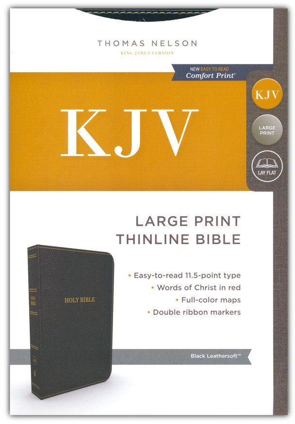 KJV Thinline Bible Large Print, Black