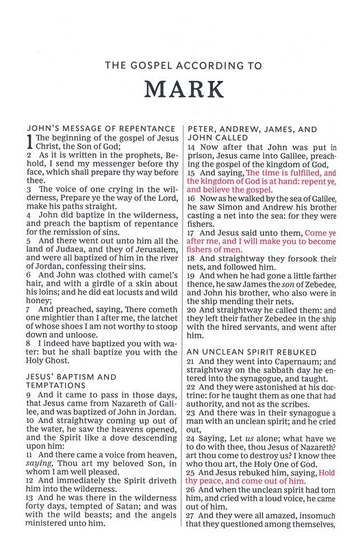 KJV Thinline Bible Large Print, Black