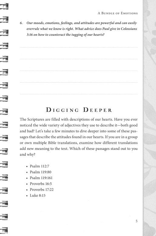 Managing Your Emotions (Renew & Restore Bible Studies), hardcover
