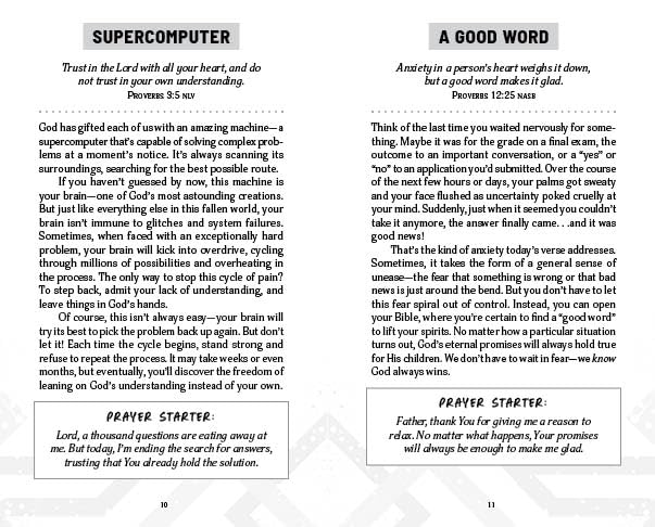 Devotions and Prayers for Managing Anxiety and Depression, Teen Boy