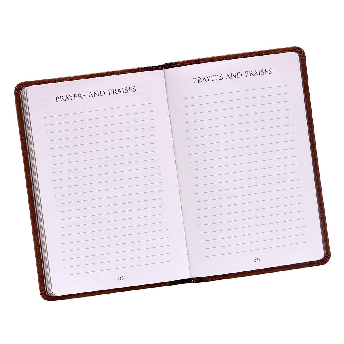 A Book of Prayers, Two-tone Brown Faux Leather
