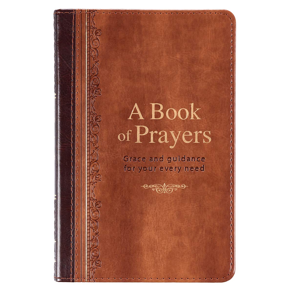 A Book of Prayers, Two-tone Brown Faux Leather