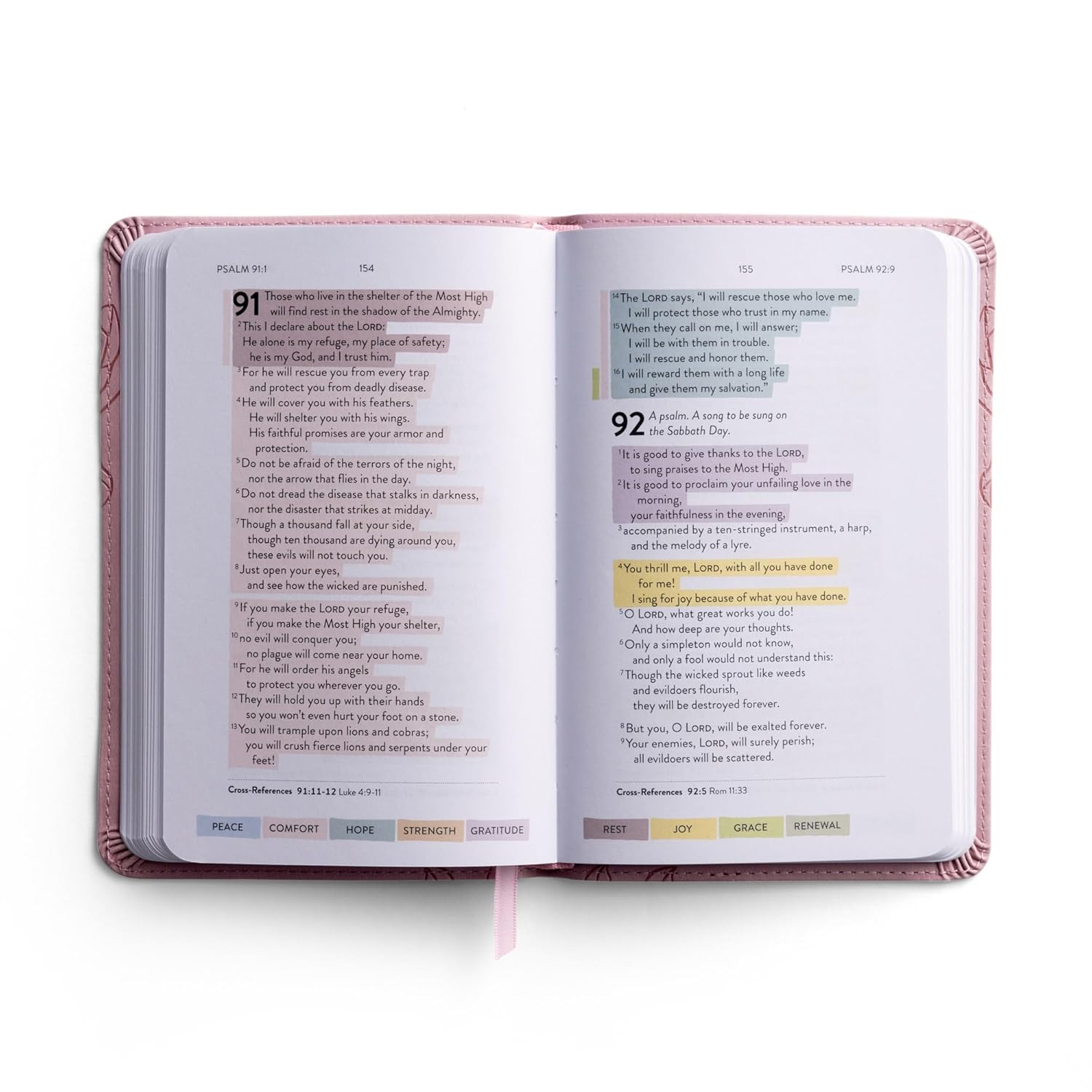 Sanctuary in the Psalms, NLT Scripture Book, Pink Leathersoft