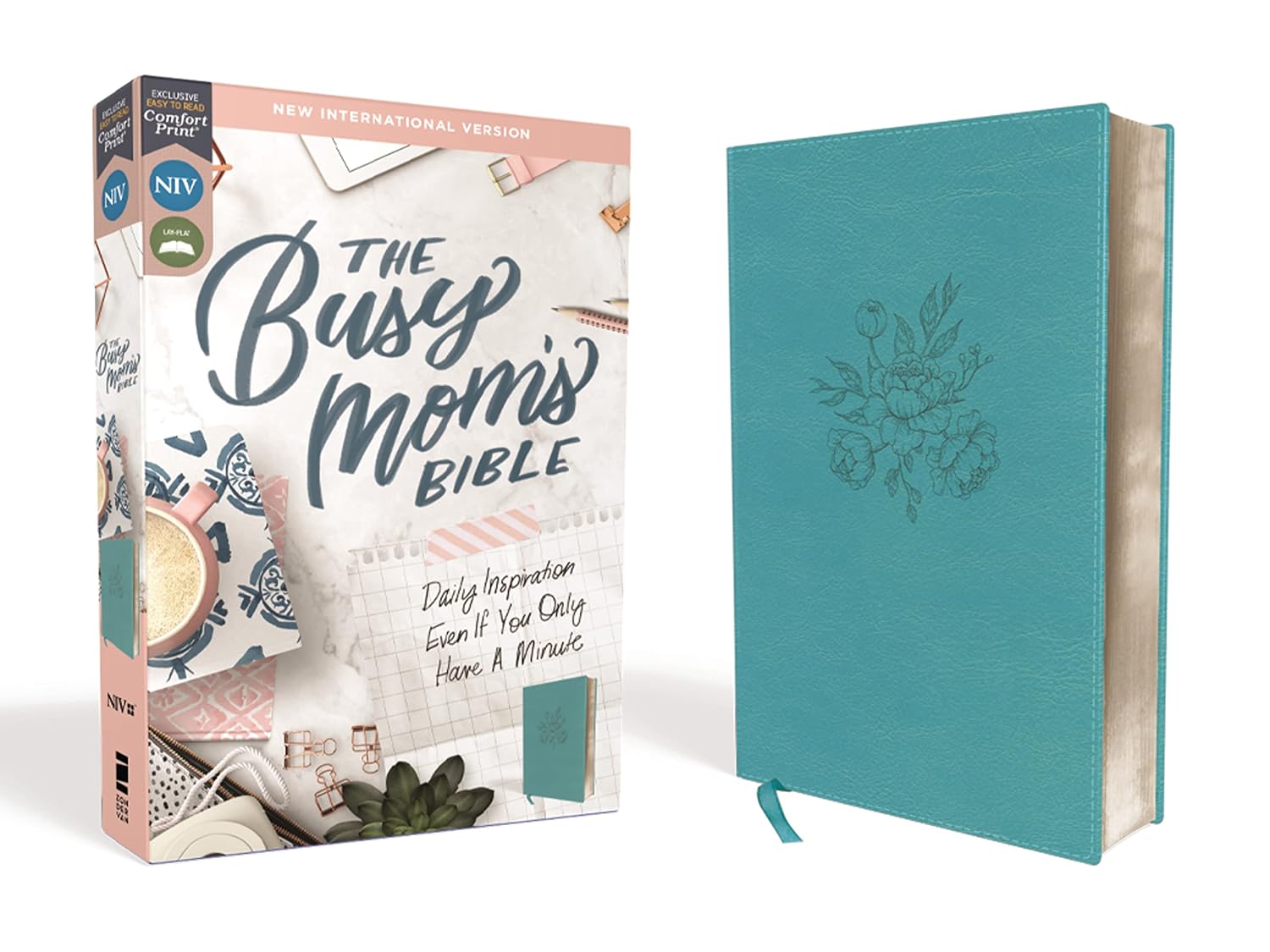 NIV The Busy Mom's Bible, Leathersoft, Teal, Daily Inspiration Even If You Only Have One Minute