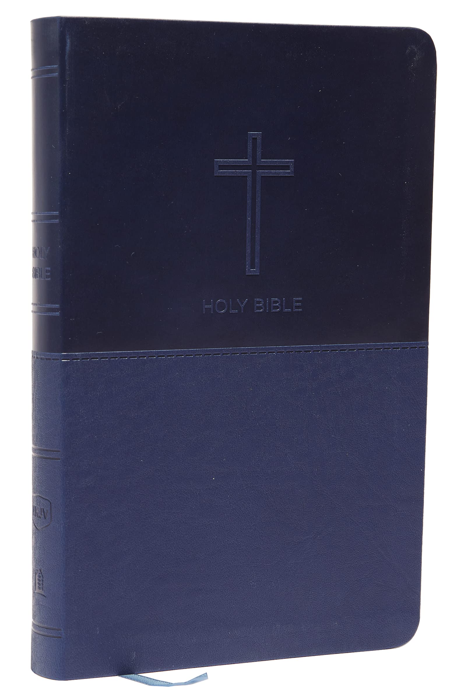 NKJV Value Thinline Bible, Navy Leathersoft