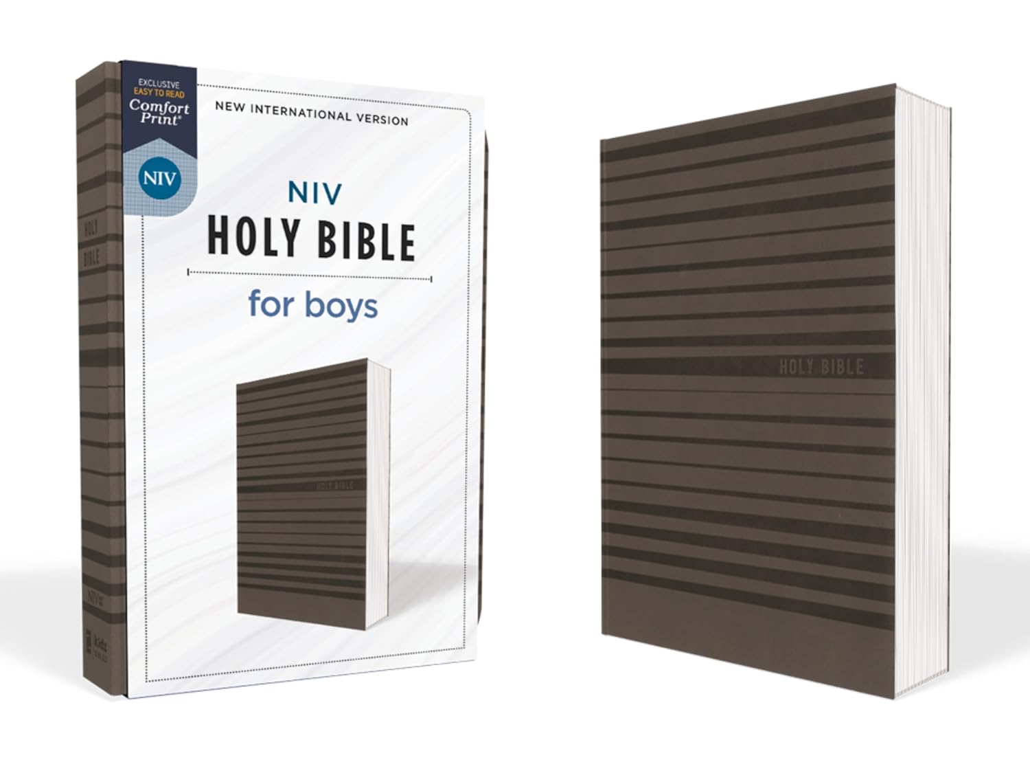 NIV Holy Bible for Boys, Soft Touch Edition, Charcoal Leathersoft