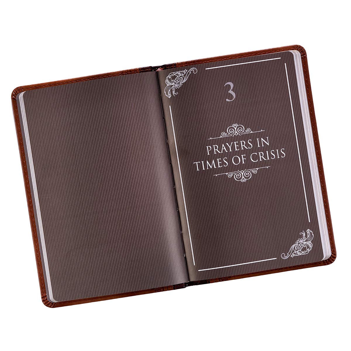 A Book of Prayers, Two-tone Brown Faux Leather