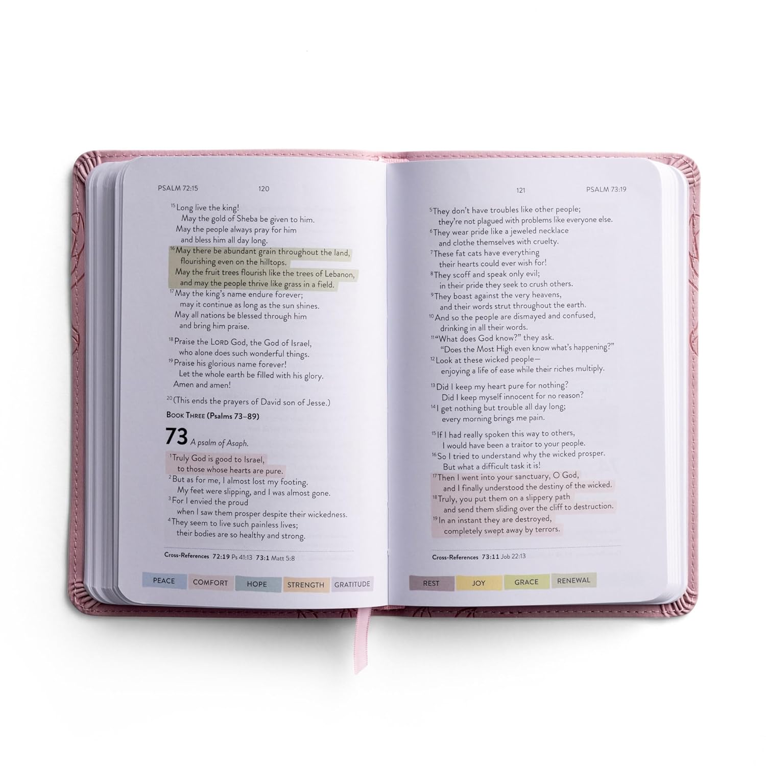 Sanctuary in the Psalms, NLT Scripture Book, Pink Leathersoft