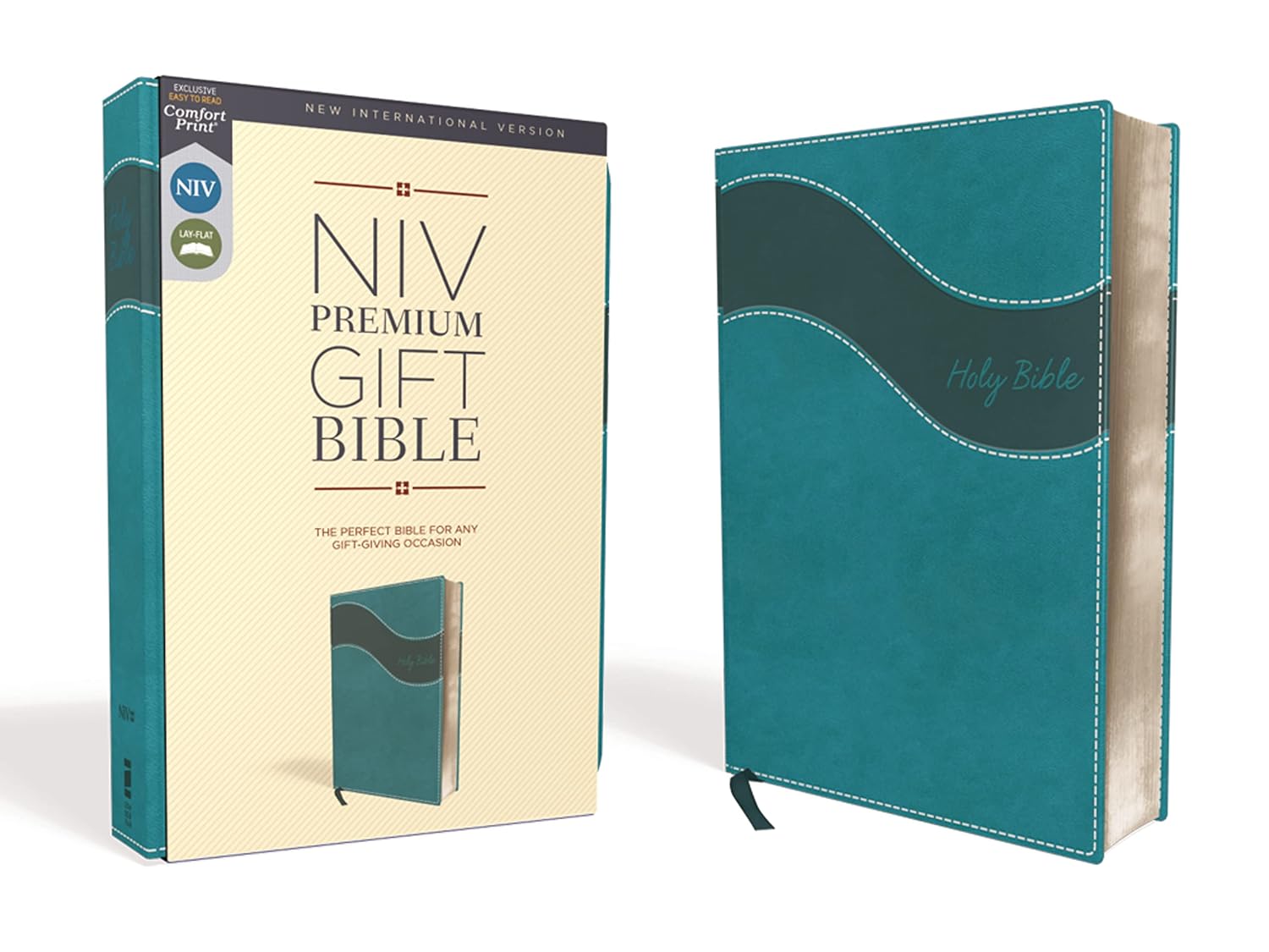 NIV Premium Gift Bible, Leathersoft, Teal, Red Letter, Comfort Print