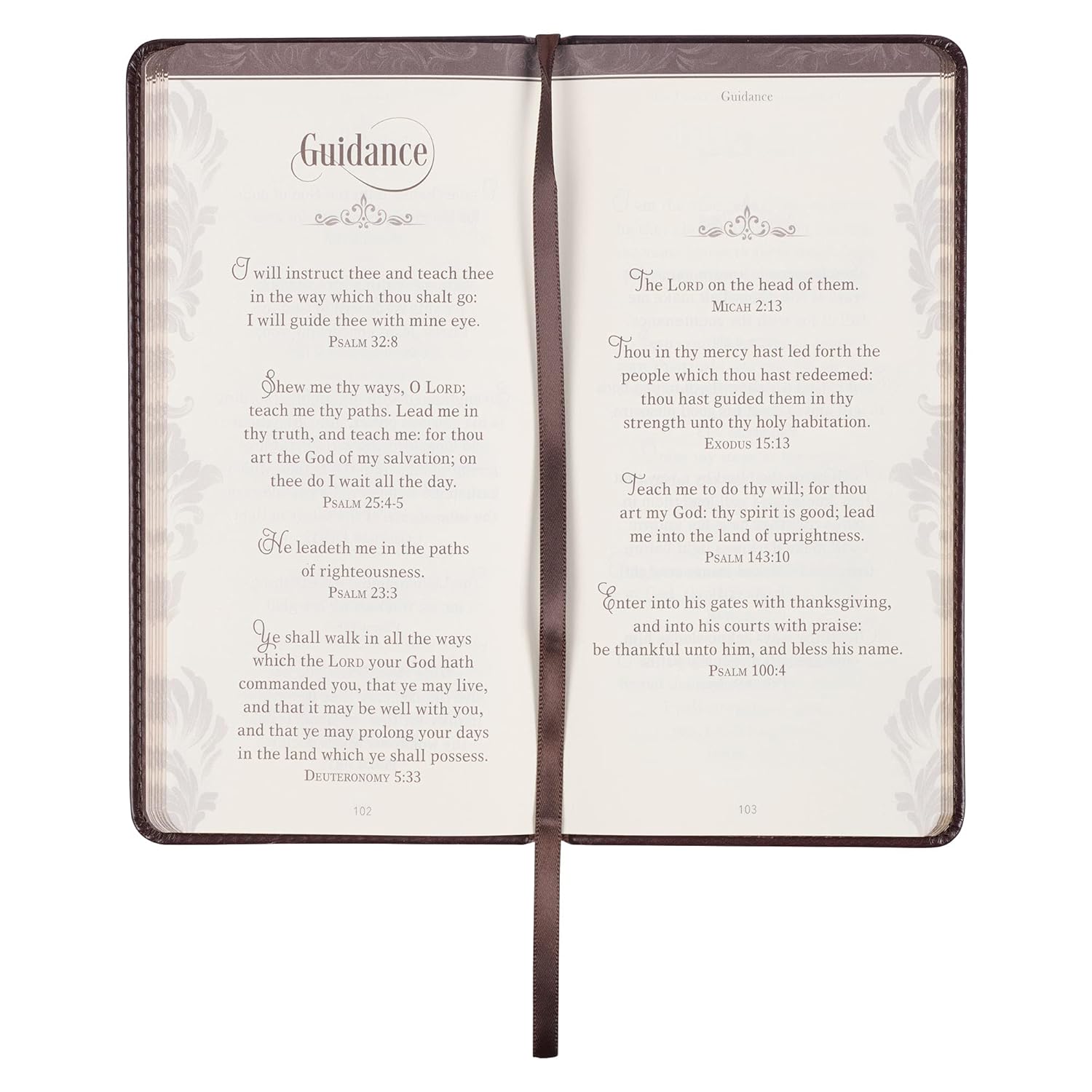 Promises to Strengthen Your Faith, KJV, Brown Faux Leather
