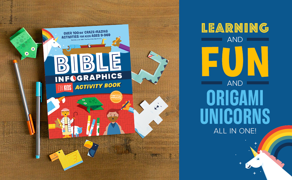 Bible Infographics for Kids Activity Book: Over 100-ish Craze-Mazing Activities for Kids Ages 9 to 969