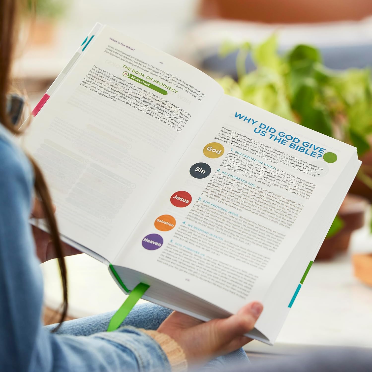 NKJV Color Code Bible for Kids, Blue Leathersoft, Comfort Print