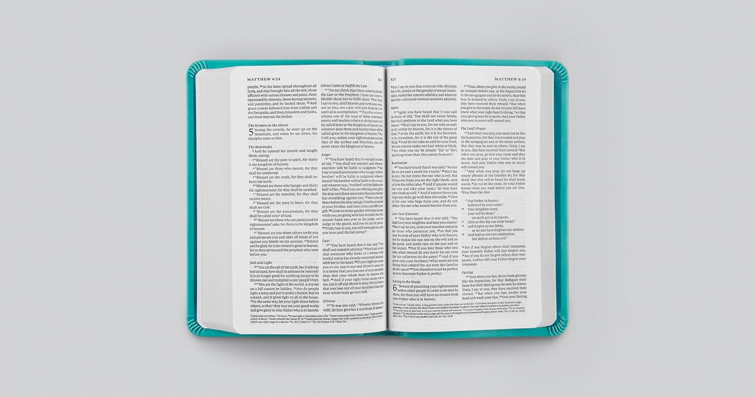 ESV Value Compact Bible, TruTone, Turquoise, Emblem
