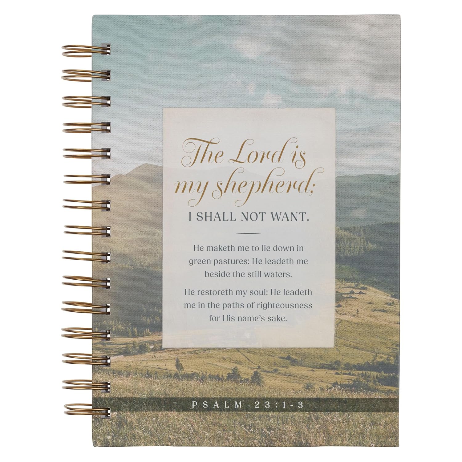 Large Wirebound Journal, The Lord is My Shepherd Pasture (hardcover)