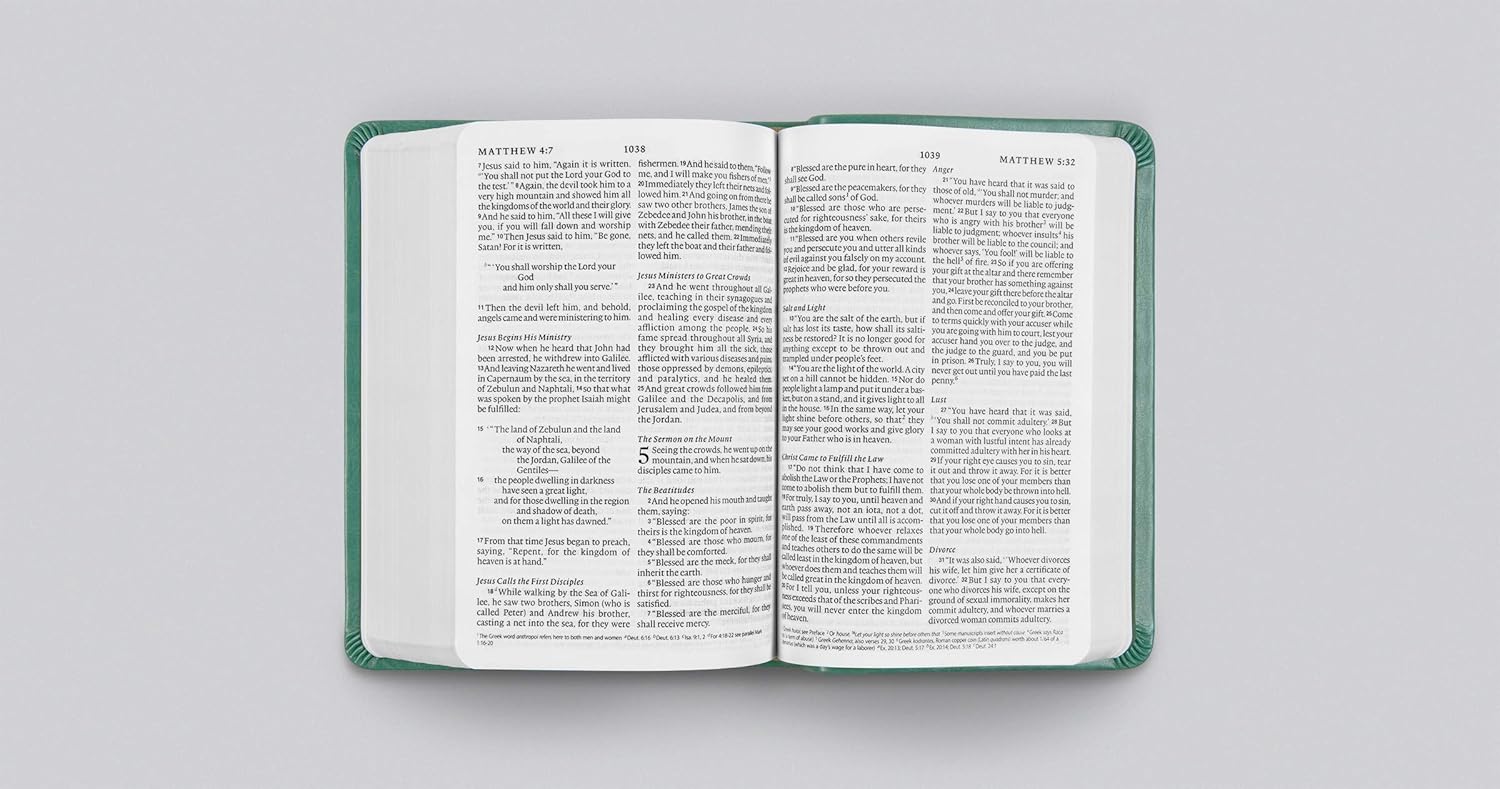 ESV Large Print Compact Bible, TruTone Teal