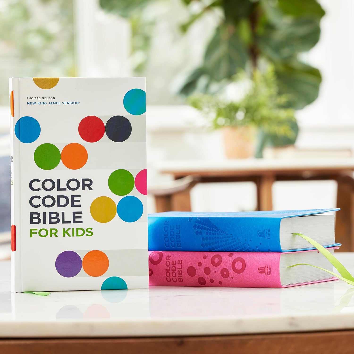 NKJV Color Code Bible for Kids, Blue Leathersoft, Comfort Print
