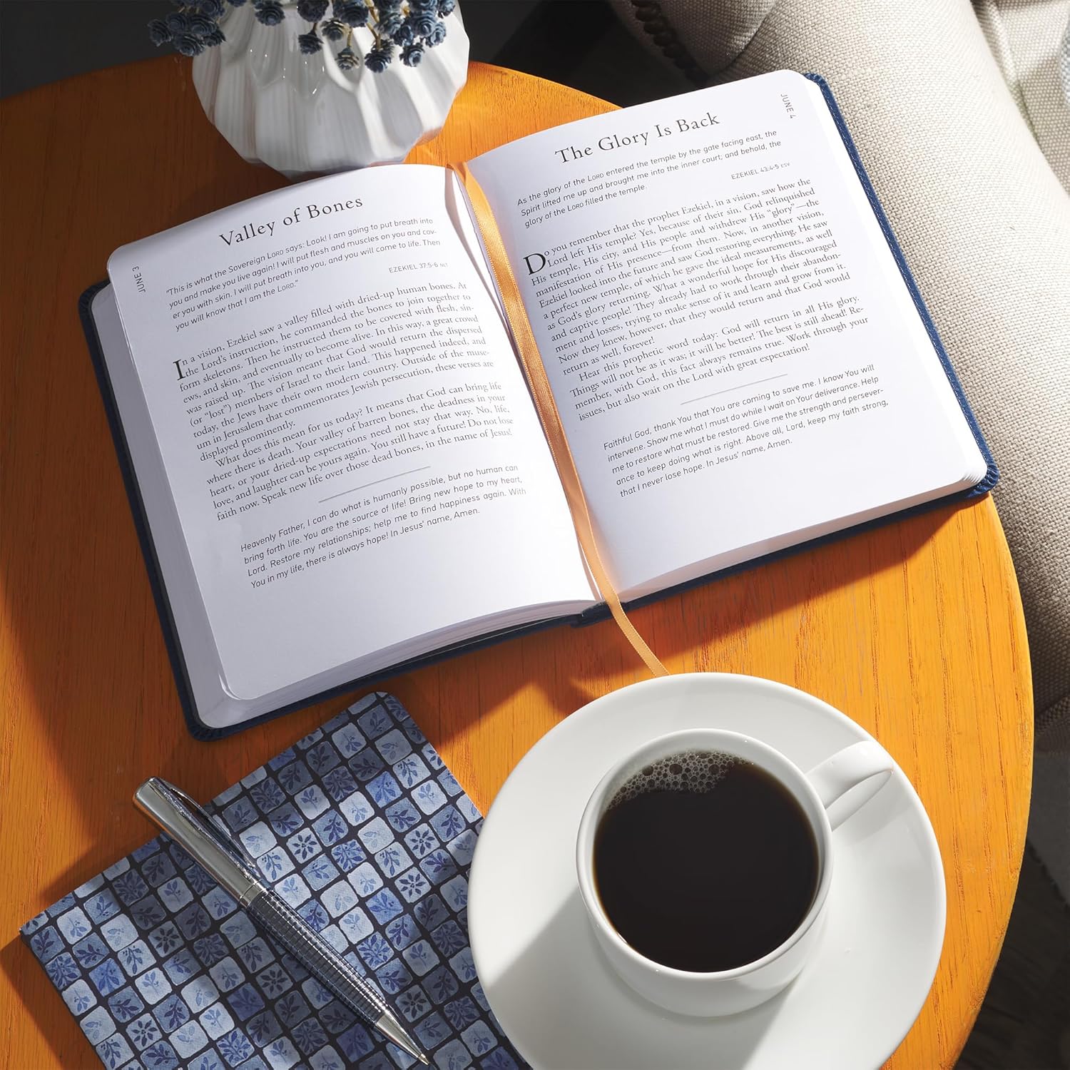 Walk Through God’s Word, Navy Faux Leather Devotional