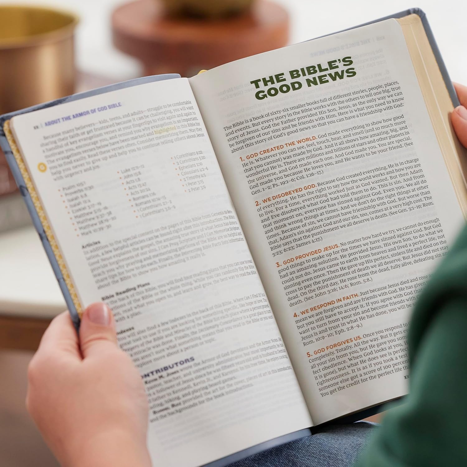 NKJV Armor of God Bible, Blue Gray Leathersoft