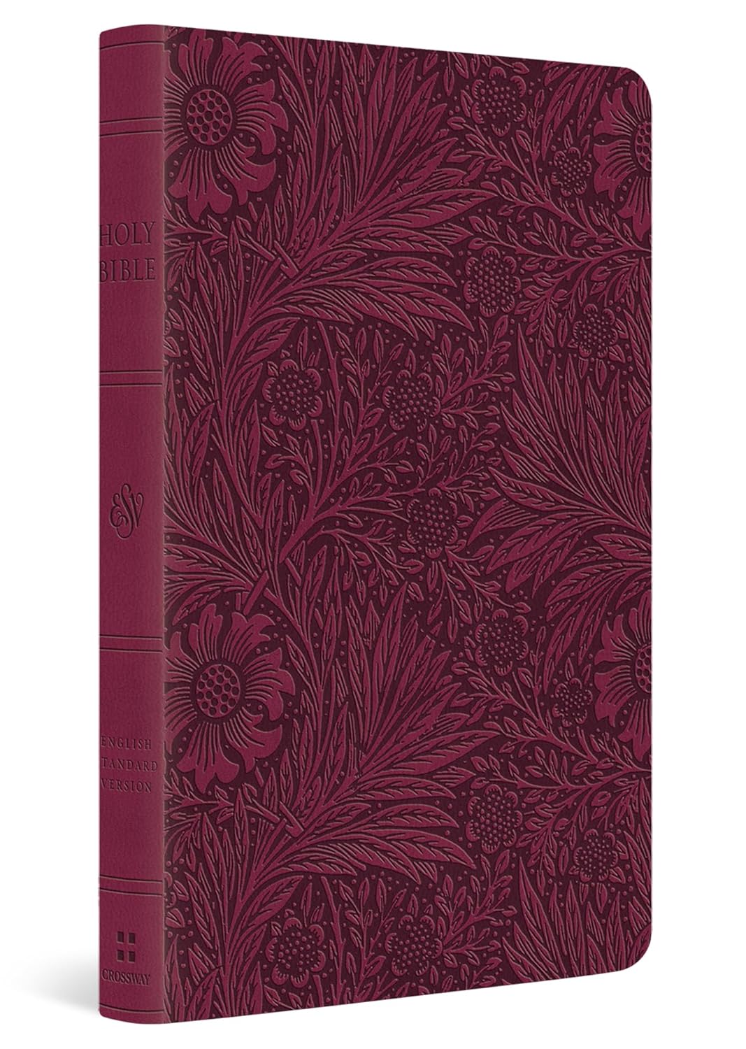 ESV Large Print Value Thinline, Raspberry, Floral, Leathersoft