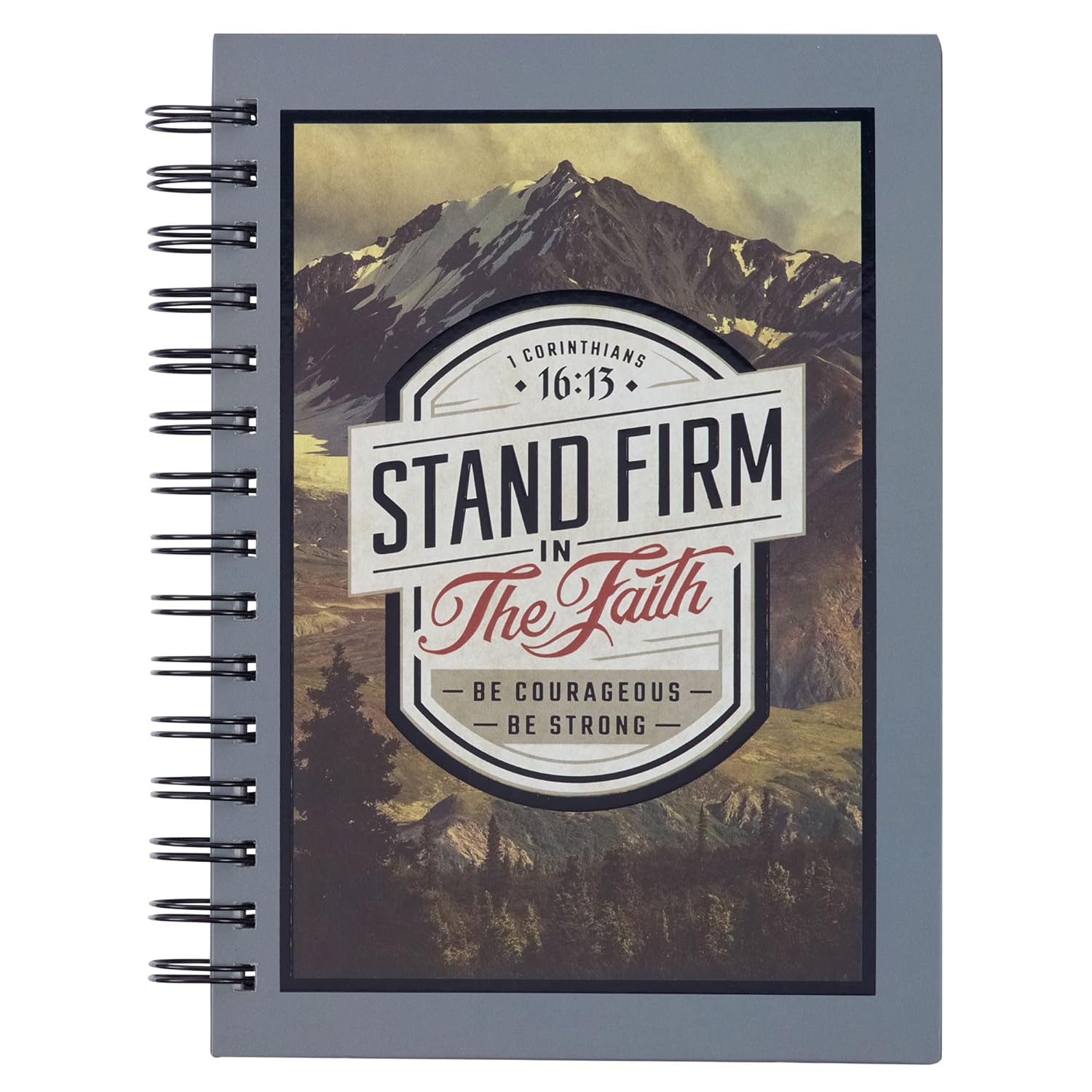 Large Wirebound Journal, Stand Firm Mountain (hardcover)