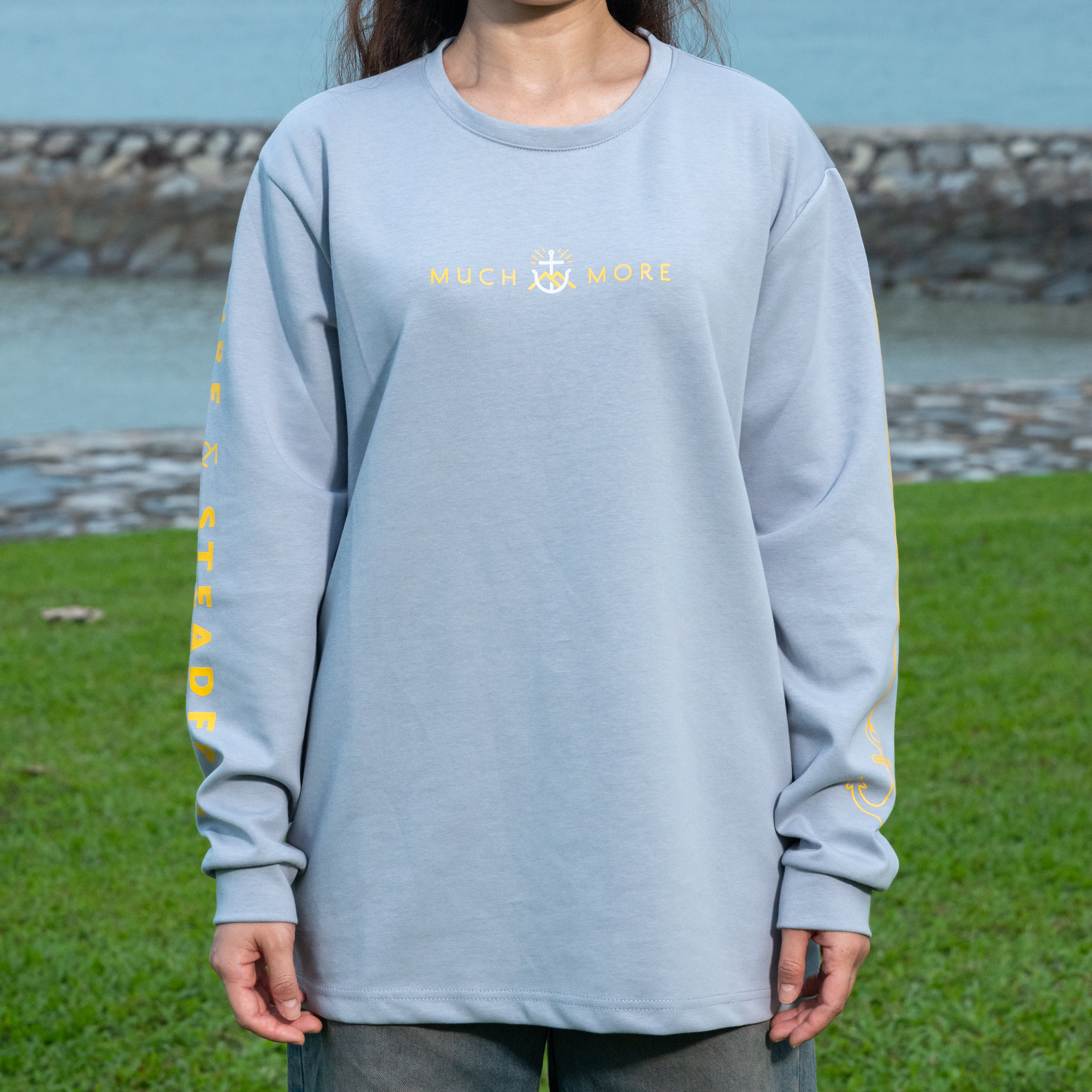 Much More Long-Sleeve Pullover, Light Grey