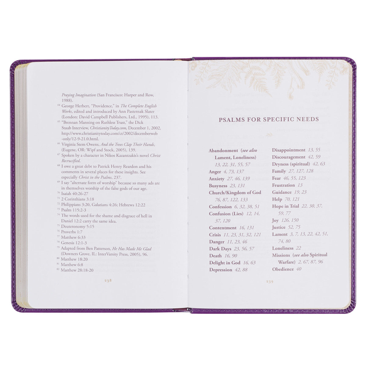 Praying the Psalms, Purple Faux Leather Prayer Book