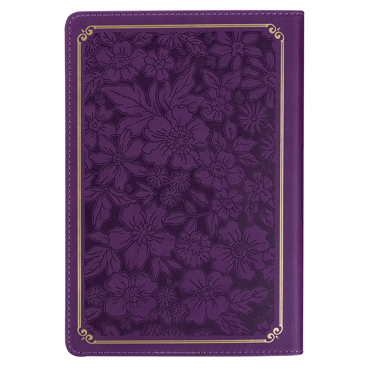 Classic Faux Leather Journal, Strength and Dignity, Purple Rose