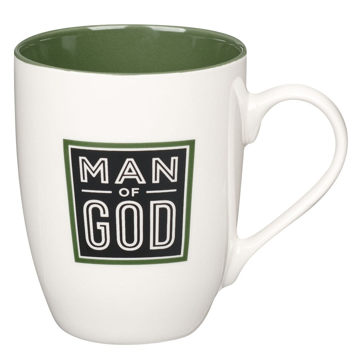 Ceramic Coffee Mug Man of God, Cactus Green