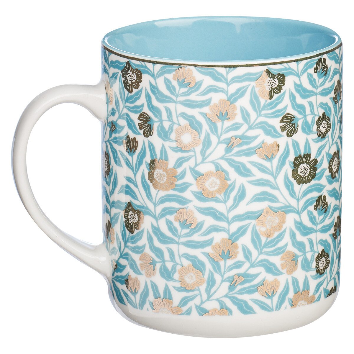 Ceramic Coffee Mug Sufficient Grace, Teal