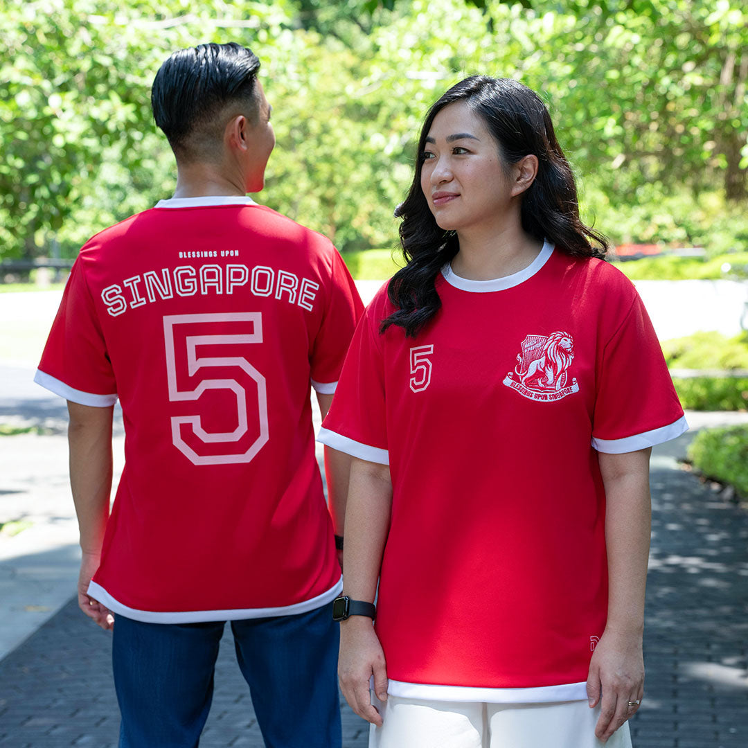 National Day SG60 Blessings Upon Singapore Jersey, Red