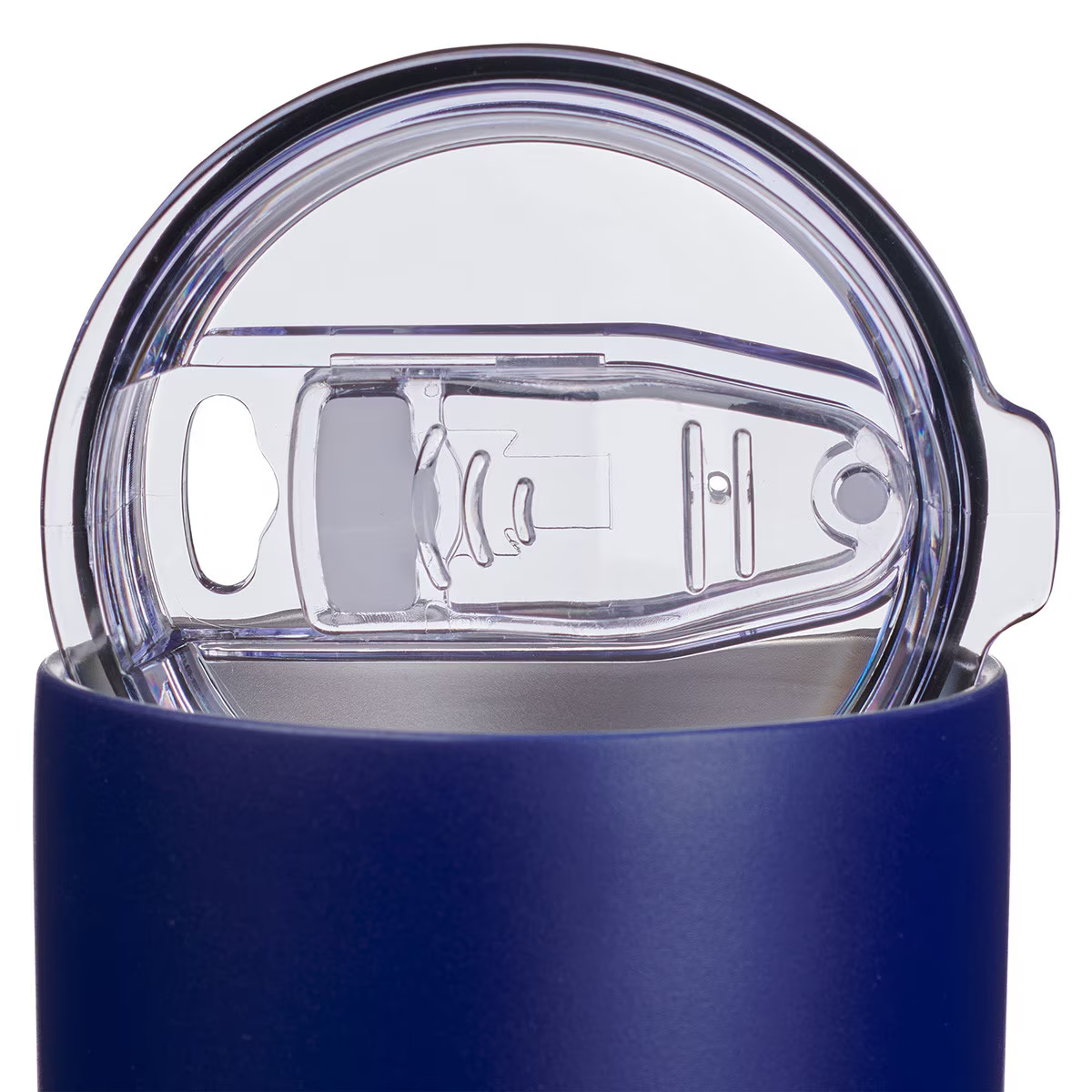 Stainless Steel Travel Tumbler, Strong and Courageous, Navy Blue