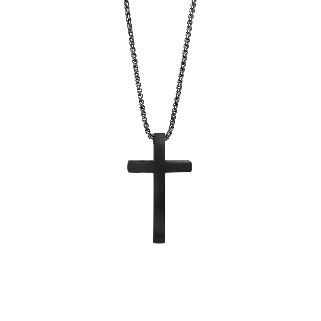 THE Cross Pendant Necklace, Black Edition by Jacob Rachel
