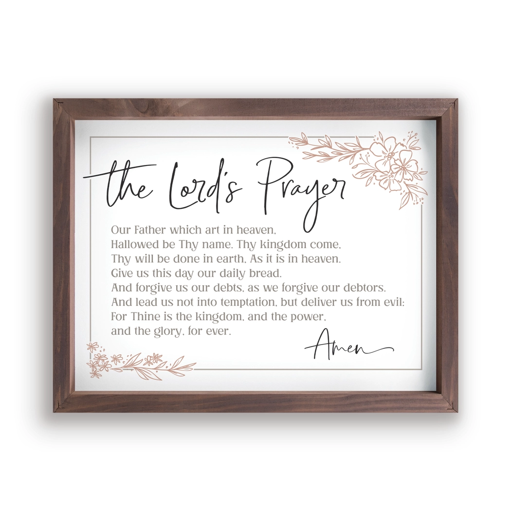 Framed Art 16", The Lord's Prayer