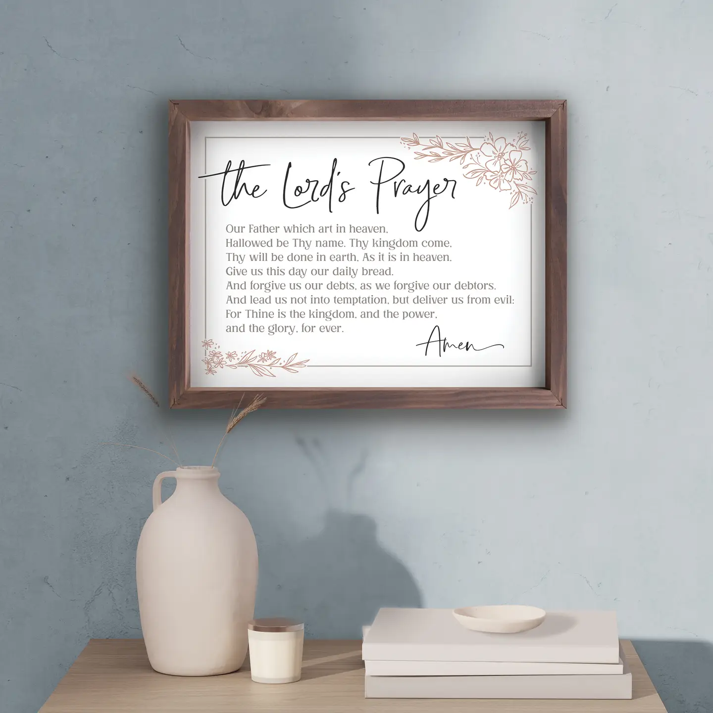 Framed Art 16", The Lord's Prayer