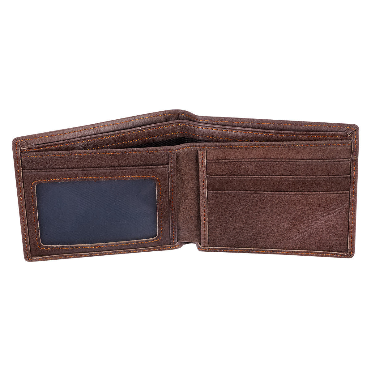 Genuine Leather Wallet, Wings Like Eagle, Dark Brown