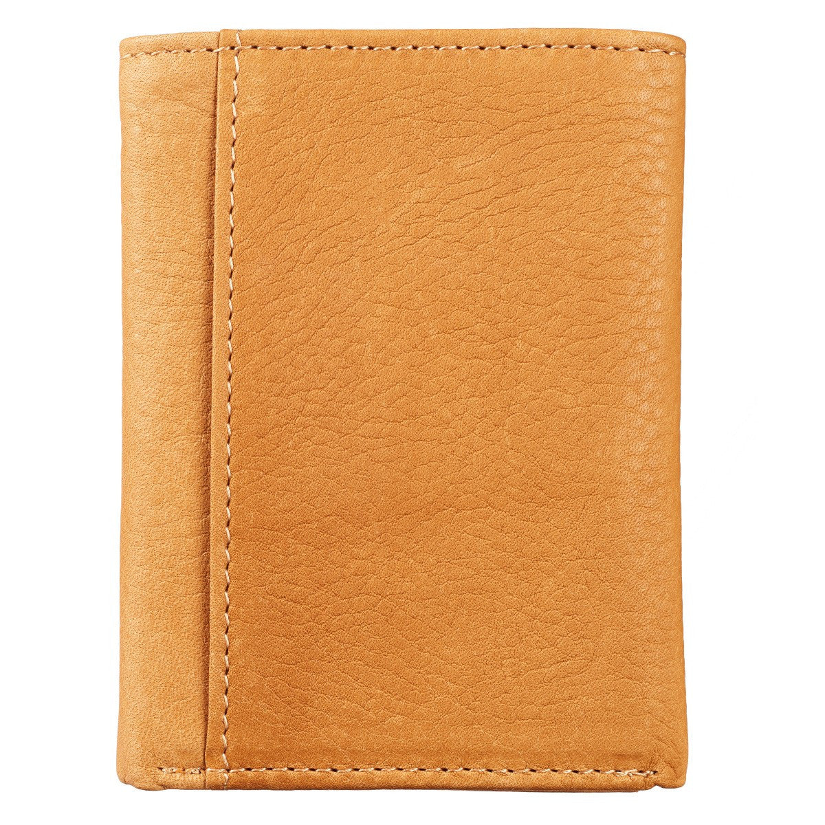 Genuine Leather Trifold Wallet, Wings Like Eagles, Camel Tan