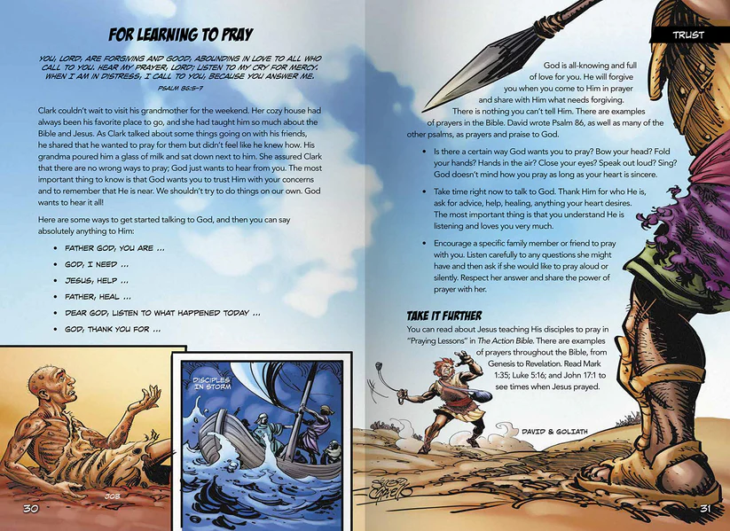 The Action Bible Anytime Devotions: 90 Ways to Help Kids Connect With God Anytime, Anywhere