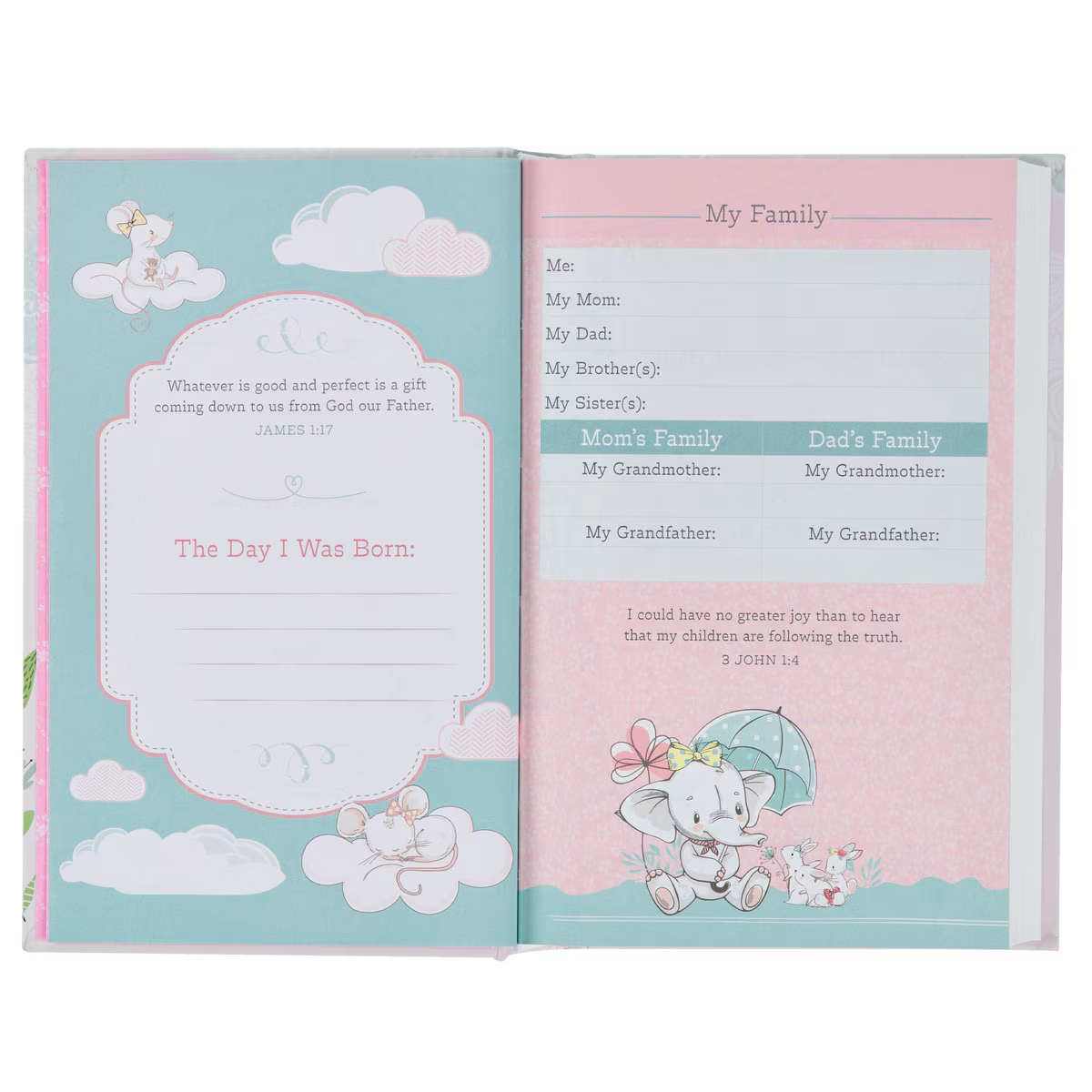 NLT Keepsake Bible for Girls, Blush Pink, Hardcover