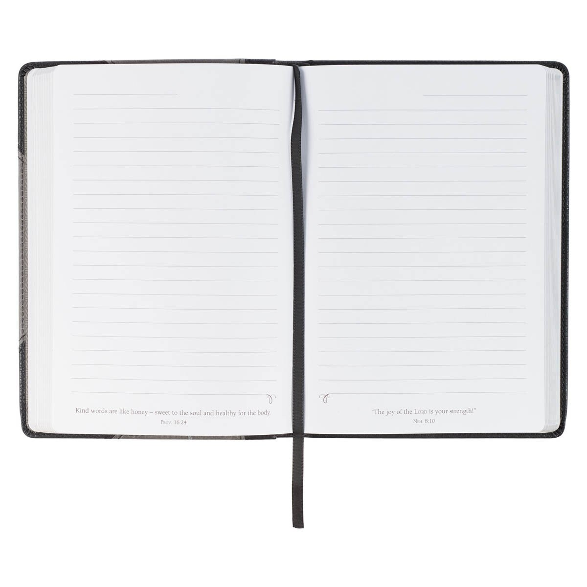 Classic Faux Leather Journal, Be Strong in the Lord, Black/Gray Lion