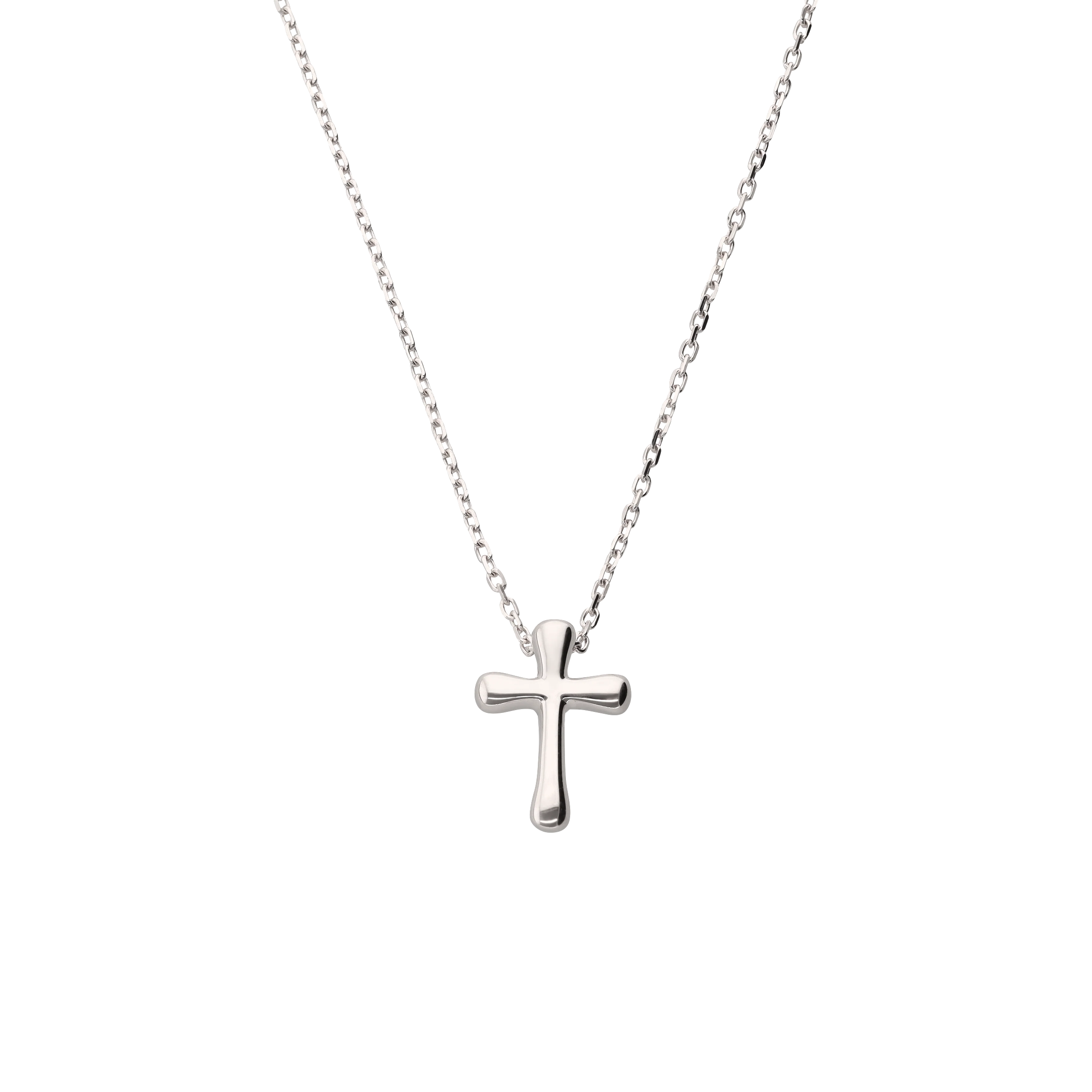 Agape, White Gold Cross Pendant Necklace by Jacob Rachel