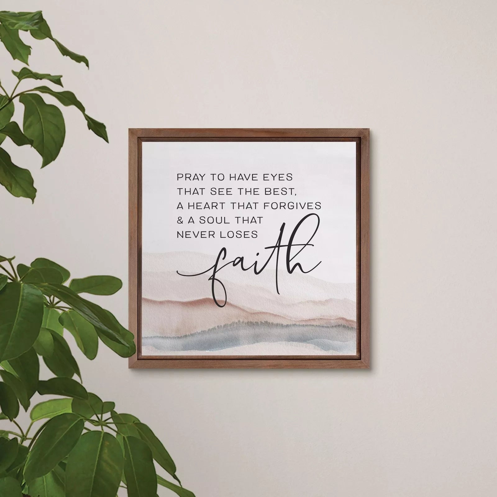 Framed Art 12" Never Lose Faith