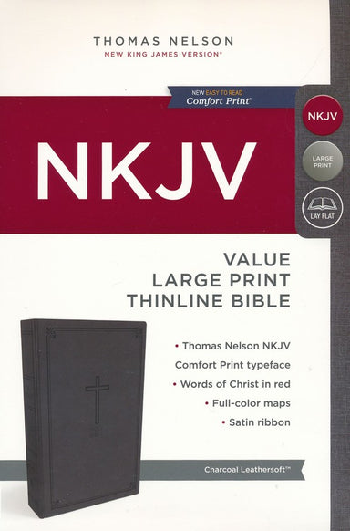 ROCKONLINE | New Creation Church | NCC | Joseph Prince | ROCK Bookshop | ROCK Bookstore | Star Vista | Large Print | NKJV | NKJV Value Thinline Bible Large Print | Black| Free delivery for Singapore Orders above $50.