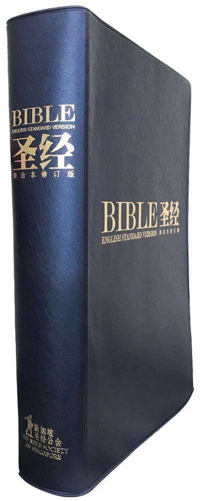 Bilingual ESV-RCUV Large Print Bible Blue, Simplified Chinese 简体中英对照圣经