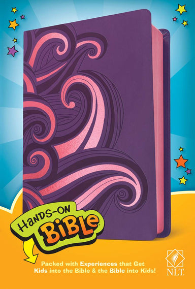 ROCKONLINE | NLT Hands On Bible, Leatherlike Purple/Pink Swirls | Children | Tweens | Tyndale | New Creation Church | NCC | Joseph Prince | ROCK Bookshop | ROCK Bookstore | Star Vista | Free delivery for Singapore Orders above $50.